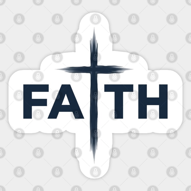 Faith Christian Typography Design – Inspirational Faith Artwork Sticker by Rox